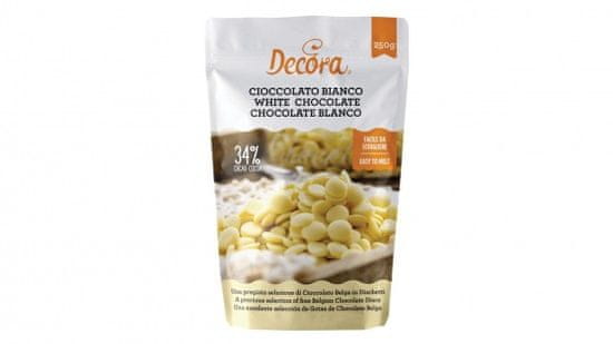 Decora Belgická biela čokoláda 34% 250 g