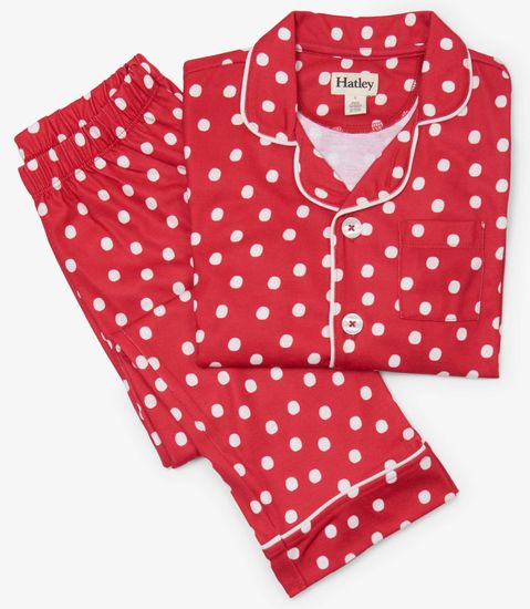 Hatley dievčenské pyžamo s bodkami