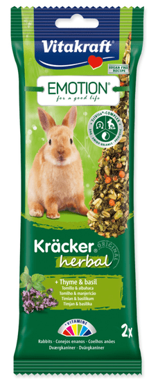 Vitakraft Tyčinky Emotion Kracker králik herbal 120 g