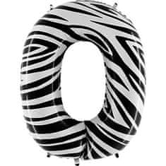 Grabo Nafukovací balónik číslo 0 zebra 102 cm extra veľký