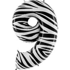 Grabo Nafukovací balónik číslo 9 zebra 102 cm extra veľký