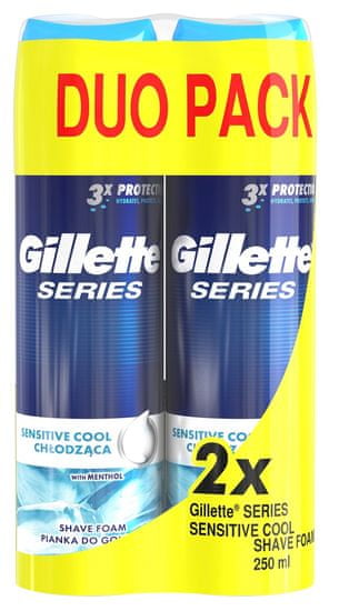 Gillette Series Sensitive Pena Na Holenie 2x250 Ml
