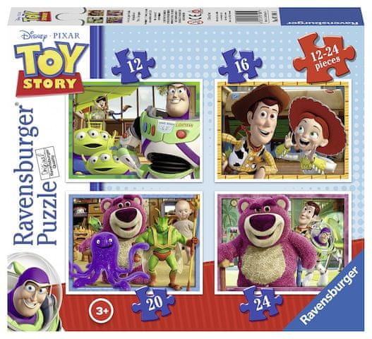 Ravensburger Puzzle 071081 Toy Story: Príbeh hračiek 4 v 1