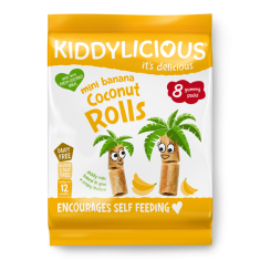 Kiddylicious Trubičky s kokosom a banánom - 8x6,8g