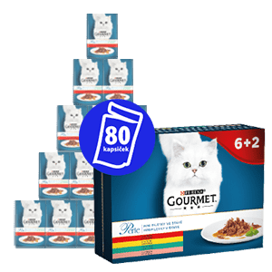 Gourmet Perle multipack 10 (8x85g) - minifiletky v šťave 6 + 2 zadarmo