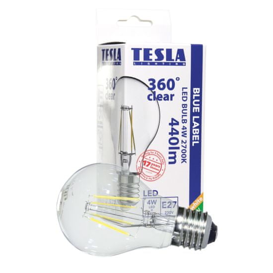 Tesla Lighting LED žiarovka CRYSTAL RETRO BULB, E27, 4W 2pack