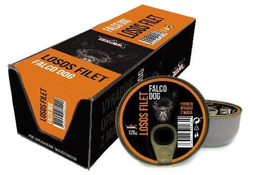 FALCO Dog Filet z lososa 8x120g