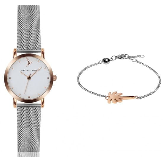 Emily Westwood set dámskych hodiniek a náramku EWS018