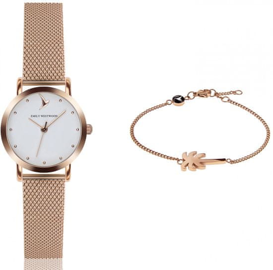 Emily Westwood set dámskych hodiniek a náramku EWS019