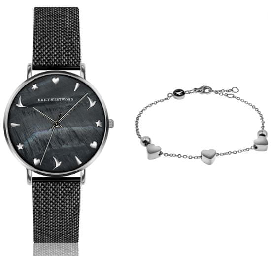 Emily Westwood set dámskych hodiniek a náramku EWS022
