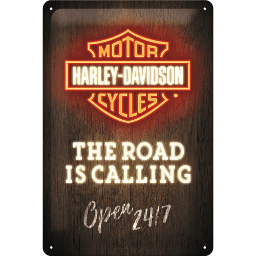 Postershop Plechová ceduľa Harley-Davidson (The Road is Calling), 30 × 20 cm