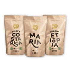 Zlaté zrnko - Spoznaj na filtrovanú kávu 600g (Mária, Kolumbia, Etiópia)