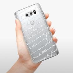 iSaprio Plastový kryt - Handwriting 01 - white pre LG V30