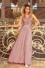 Numoco Dámske šaty 215-5 + Nadkolienky Gatta Calzino Strech, staro ružová, XL
