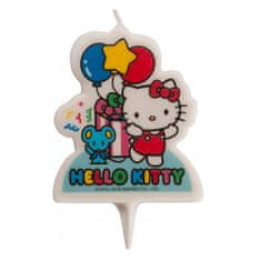 Dekora Sviečka na tortu Hello Kitty 7 cm s myškou a balónikmi