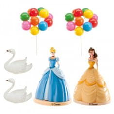Dekora Figúrka na tortu princezné, labute a balóniky