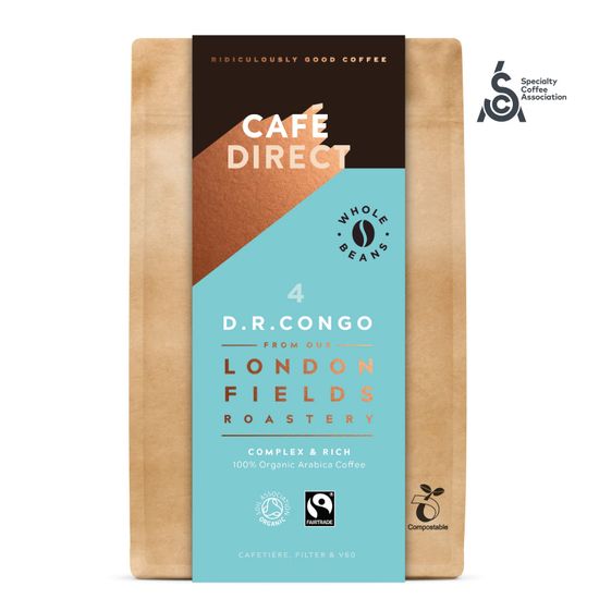 Cafédirect BIO zrnková káva Congo SCA 84 s tónmi medu a horkej čokolády 200 g