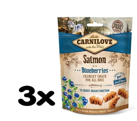 Carnilove Dog Crunchy Snack Salmon with Blueberries with fresh meat 3x200g