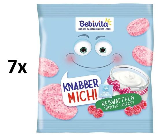 Bebivita Ryžové oblátky Maliny-jogurt 7x30g
