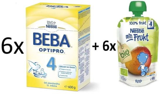 Nestlé 6x OPTIPRO 4 + 6x Bio Mango kapsička 90g