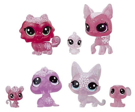 Littlest Pet Shop Zvieratká z ľadového kráľovstva 7 ks ružová