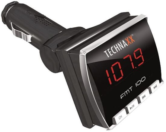 Technaxx FM transmitter + MP3 prehrávač, LCD displej, audio jack / USB / SD, DO (FMT100) 906