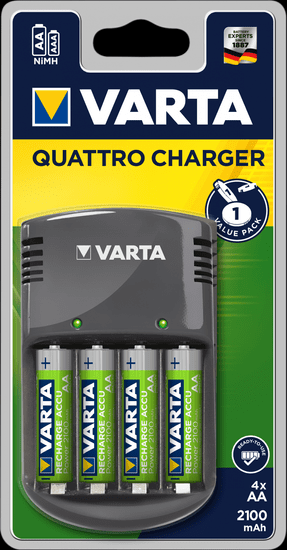 VARTA Quattro Charger + 4 AA 2100 57617201451