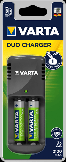VARTA Duo Charger + 2 AA 2100 mAh R2U 57616201421