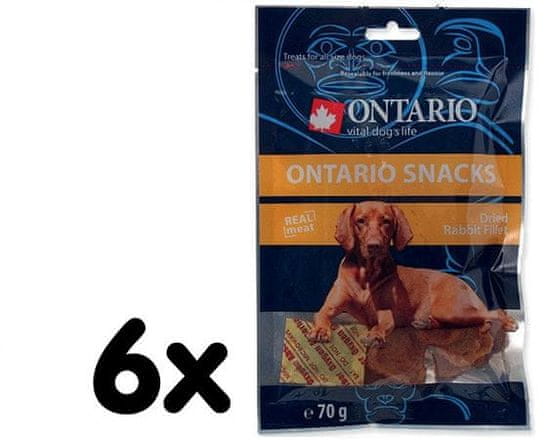 Ontario Snack Dry Rabbit Fillet 6 x 70g