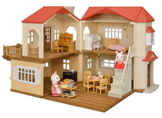 Sylvanian Families Darčekový set - Poschodový dom s červenou strechou A