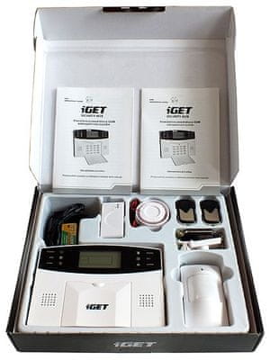 Bezpečnostný GSM systém iGET SECURITY M2B, ochrana okien a dverí, detektor pohybu, siréna, diaľkové ovládanie, alarm