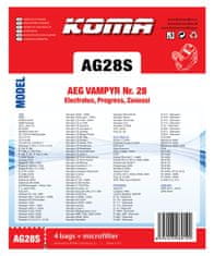 KOMA AG28S - Sada 12 ks vreciek do vysávača AEG Vampyr č.28