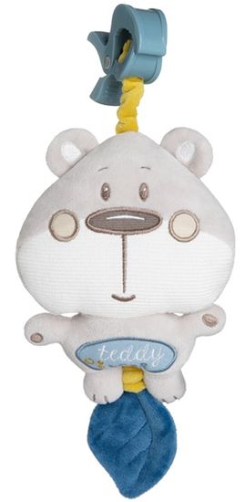 Canpol babies Plyšová hracia skrinka Pastel Friends sivý medvedík