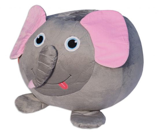 Beanbag Sedací vak slon Dumbo, šedá/ružová
