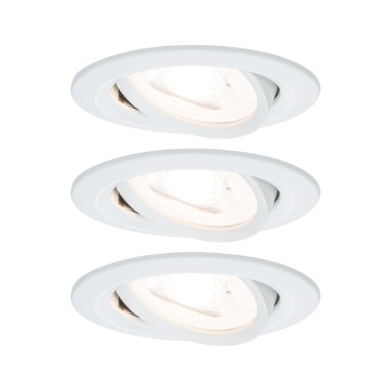 Paulmann Paulmann Vstavané svietidlo LED Nova kruhové 3x6,5W GU10 biela mat nastaviteľné 934.31 P 93431 93431