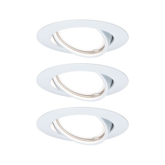 Paulmann Paulmann Vstavané svietidlo LED Base kruhové 3x5W biela výklopné 3-krokové-stmievateľné 934.27 P 93427 93427