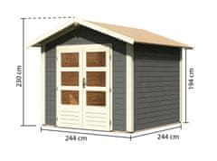drevený domček KARIBU TALKAU 4 (83337) terragrau