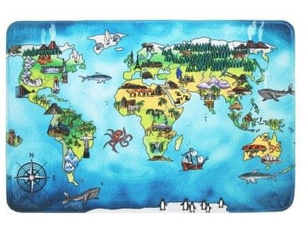 BO-MA Protišmykový kusový koberec World map