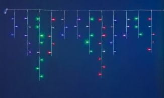 Xmas King LED kvapeľ obnoviteľná,, 3x1m, 120 LED multicolor bez napájania
