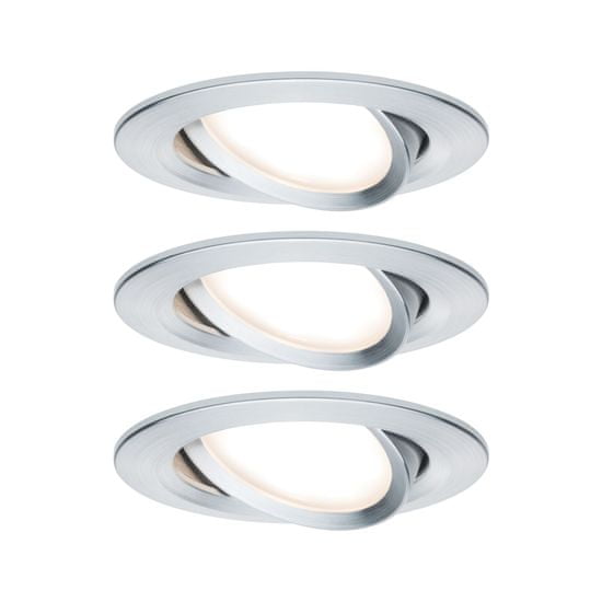 Paulmann Paulmann Vstavané svietidlo LED Nova kruhové 3x6,5W hliník brúsený nastaviteľné 934.51 P 93451 93451