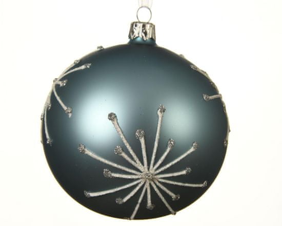 Kaemingk Vianočná ozdoba "Hviezda", 10 cm, modrá, sklenená