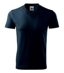 Malfini Unisex tričko s výstrihom Malfini V-Neck 102 tmavo modrá XXXL
