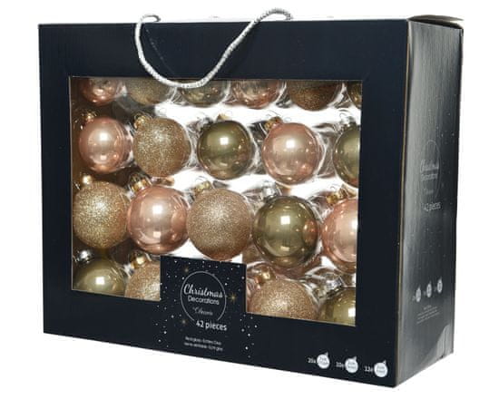 Kaemingk Set 42 ks vianočných ozdôb "MIX", sklenené 3
