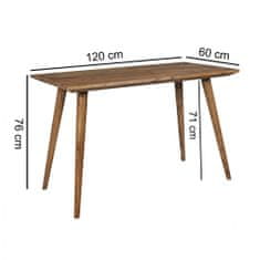 Bruxxi Jedálenský stôl Repa, 120 cm, masív Sheesham