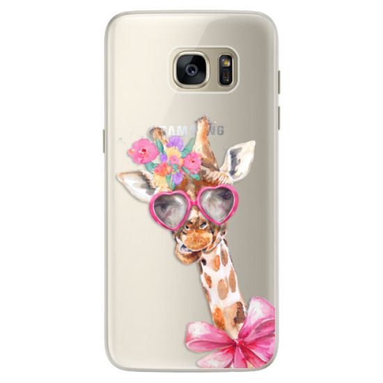 iSaprio Silikónové puzdro - Lady Giraffe pre Samsung Galaxy S7
