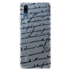 iSaprio Silikónové puzdro - Handwriting 01 - black pre Huawei P20