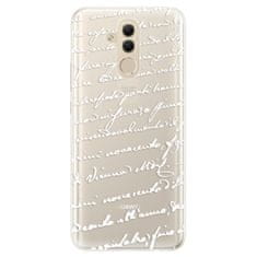 iSaprio Silikónové puzdro - Handwriting 01 - white pre Huawei Mate 20 lite