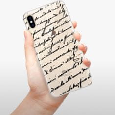 iSaprio Silikónové puzdro - Handwriting 01 - black pre Apple iPhone Xs Max