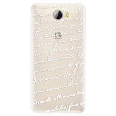 iSaprio Silikónové puzdro - Handwriting 01 - white pre Huawei Y5 II