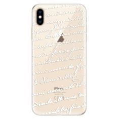 iSaprio Silikónové puzdro - Handwriting 01 - white pre Apple iPhone Xs Max